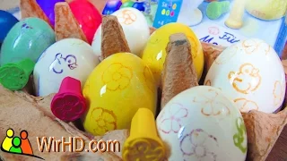 Ostereier Stempel, Eier Färben, Coloring Easter Eggs, Ostern 2016, Osterstempel, Stempel