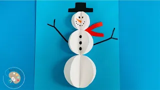 3D Snowman Craft | Kids Christmas Crafts | Easy Christmas Snowman Craft | Easy Kids Crafts