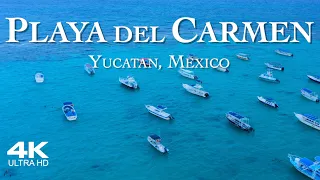 PLAYA DEL CARMEN 2023 🇲🇽 Drone Aerial 4K | Yucatán Mexico Ultra HD Zumbido