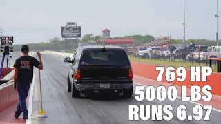 Daily Driven Turbo Tahoe Runs 6's in the 1/8 Mile