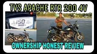 TVS APACHE RTR 200 4v OWNERSHIP REVIEW || 2018 NEW TVS APACHE 200 REVIEW