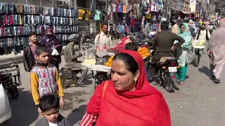 LAHORE PAKISTAN Sunday MARKET  ▪︎ 4K HDR Walking Tour Lahore Punjab Pakistan