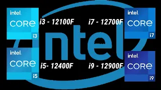 i3-12100F vs i5-12400F vs i7-12700F vs i9-12900F 12th gen Desktop Processor l Spec Comparison