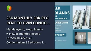 25K MONTHLY 2BR RFO RENT TO OWN CONDO PIONEER WOODLANDS MANDALUYONG