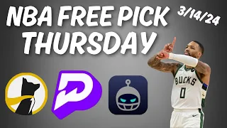 PRIZEPICKS NBA THURSDAY - 3/14/24 FREE PICKS!! - BEST PLAYER PROPS - BEST NBA BETS