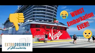 Scarlet Lady - WORST Embarkation EVER!!