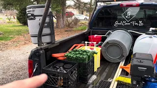 Pressure washing & gutter cleaning truck set up on a budget