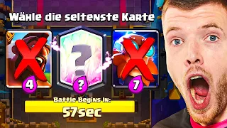 😱🌟NUR die SELTENSTE KARTE WÄHLEN im 3x AUSWAHL MODUS... (Eskalation) | Clash Royale Deutsch