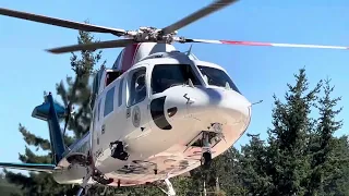 Sikorsky S 76 Helicopter Air Ambulance Takeoff