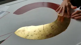 Water GILDING - how to apply GOLD LEAF for Byzantine Icons process video tutorial