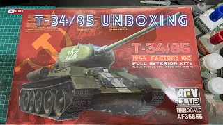 AFV Club T-34/85 Full Interior Unboxing