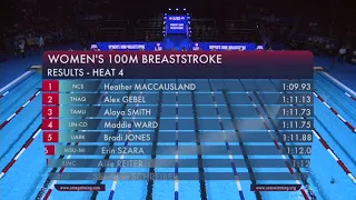 Women's 100 Breaststroke Heat 4 - 2021 U.S. OLYMPIC TEAM TRIALS WAVE I