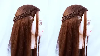 stylish two braids hairstyle  | easy open hairstyle | Hair Styler