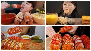 CORNDOG ASMR COMPILATION/ KOREAN CORNDOG/ MUKBANG COMPILATION/ BAMI FOOD