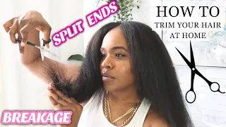 Trimming My Natural Hair At Home| Easy DIY