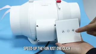 Inline duct fan with Wireless speed controller