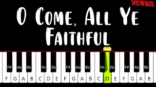 O Come All Ye Faithful EASY PIANO Tutorial NEWBIE