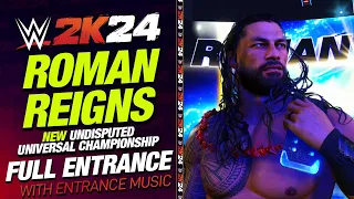 ROMAN REIGNS WWE 2K24 WWE UNDISPUTED UNIVERSAL CHAMPION ENTRANCE - #WWE2K24 ROMAN REIGNS ENTRANCE