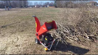 Urban Wood Chipper Hecht 6208 in action