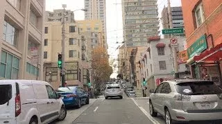 Driving Downtown - Hills Of San Francisco - San Francisco California USA