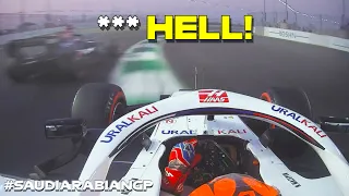 FP3 2021 Saudi Arabian Grand Prix | Nikita Mazepin Close Call With Lewis Hamilton