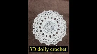 3D doily crochet diameter 30cm (English subtitles)Part 1