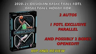 NEW PRODUCT RIP and REVIEW!!! 2020-21 Obsidian Basketball FOTL Hobby Box - 2 Autos per box