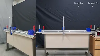 World's first video of 56  transition controls for a triple inverted pendulum.