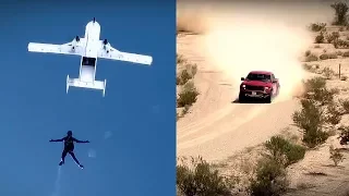 Ford Raptor versus Parachutist | Top Gear USA