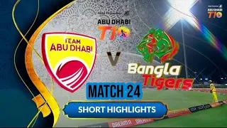 Team Abu Dhabi Vs Bangal Tigers Highlights Match 24 / T10 2021 / 04:02:2021