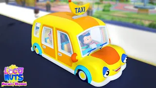 Wheels On The Taxi, Street Vehicle and Kindergarten Rhyme for Babies