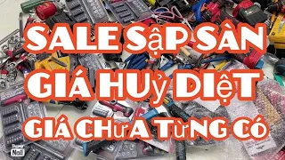 Sale khủng lô đụng cụ,bưa cao cấp,kìm nhật,thân khoan,pin 20cell,cưa cong,máy tính