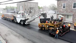 Road Work -  New Asphalt - Heavy Equipment - Sight & Sound - Relaxing