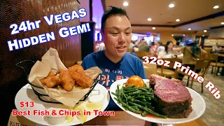 Great Value Vegas Meal | 32oz Prime Rib and the Best Fish & Chips in town! ...at Ellis Island