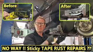 NO WAY !! Sticky TAPE RUST REPAIRS !! : Mazda Miata / MX5 sill / Rocker repair.