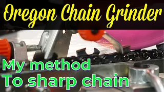 How I Sharpen Chainsaw Chain Using Oregon Chain Grinder!