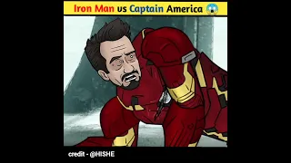 Iron Man vs Captain America 😱 #shorts #avengers #ironman #ytshort