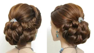 Perfect Bridal Hairstyle For Girl. New Wedding Updo Tutorial