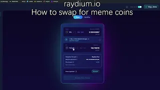 How to buy new release SOL meme coins on Raydium