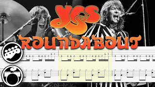 Yes - Roundabout (Isolated Bass Tabs & Drum Tabs) By @ChamisBass