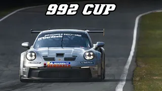 Porsche 992 GT3 Cup | Testing at Zolder 2021 | flybys, exhaust sounds, downshifts