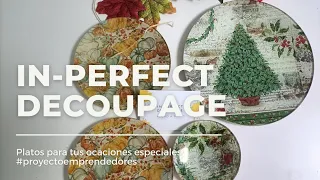 In-perfect decoupage, platos ideales para Navidad