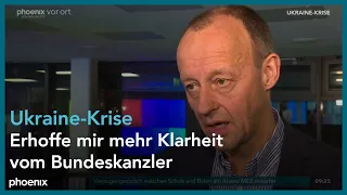 Markus Söder und Friedrich Merz zur Ukraine-Krise am 07.02.22