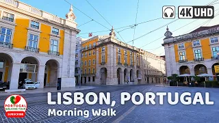 Lisbon, Portugal Morning Walking Tour - 4K - with Captions