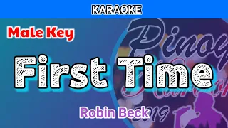 First Time by Robin Beck (Karaoke : Male Key)