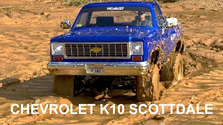 1/10 Scale RC Car : RC4WD CHEVROLET K10 SCOTTSDALE Off-road and muddy driving.