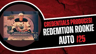 CREDENTIALS HITS BIG ROOKIE AUTO REDEMPTION! PRETTY SWEET FOR $69 niiiicee