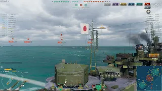 World Of Warships Random Battle Gameplay With YAMAGIRI