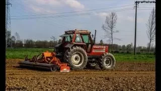 FIATAGRI 140-90 Turbo DT + MASCHIO ACQUILA 5000 | HARROWING SOIL 2016 | 1080p