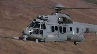 French Air Force KC-130J Super Hercules with two H225M Caracals CSAR training in Arizona